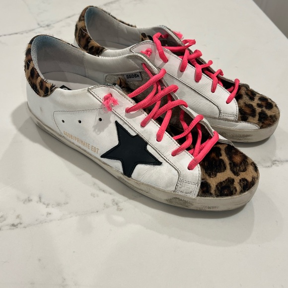 Golden goose. Superstar. Cheetah with pink laces. Size 39 - Picture 3 of 6